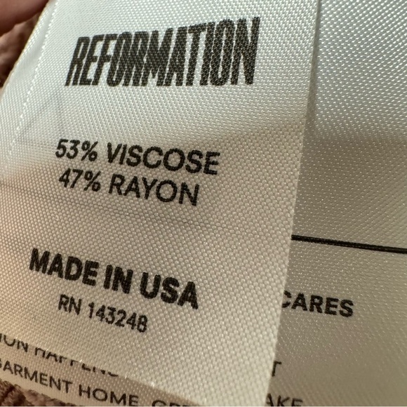 REFORMATION Laurent Pink Blush Blouse Womens Size Small - Picture 5 of 8